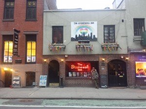 Mikey stands by the famous Stonewall Inn