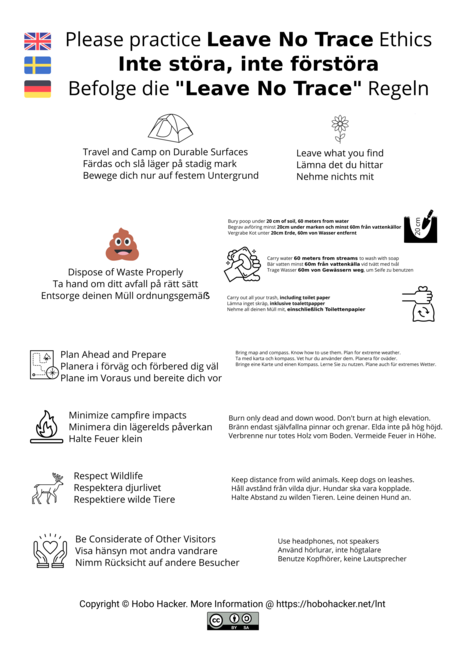 Literature titled "Leave No Trace" Ethics